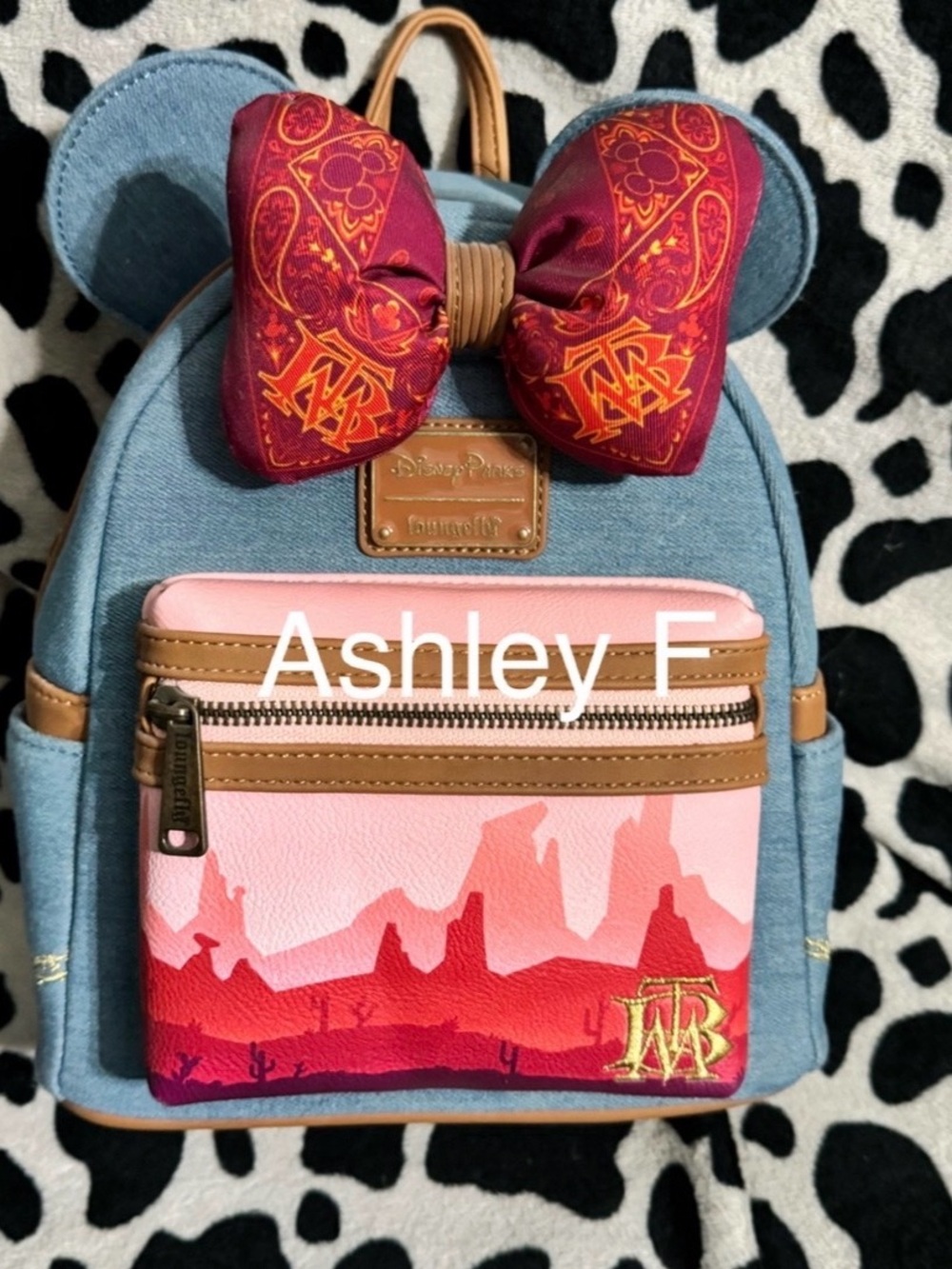 Disney loungefly Minnie Mouse main attraction big thunder railroad Mini Backpack